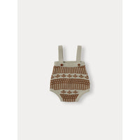 Bene Bene Green Beige Baby Jardin Suspender Knit Bloomer