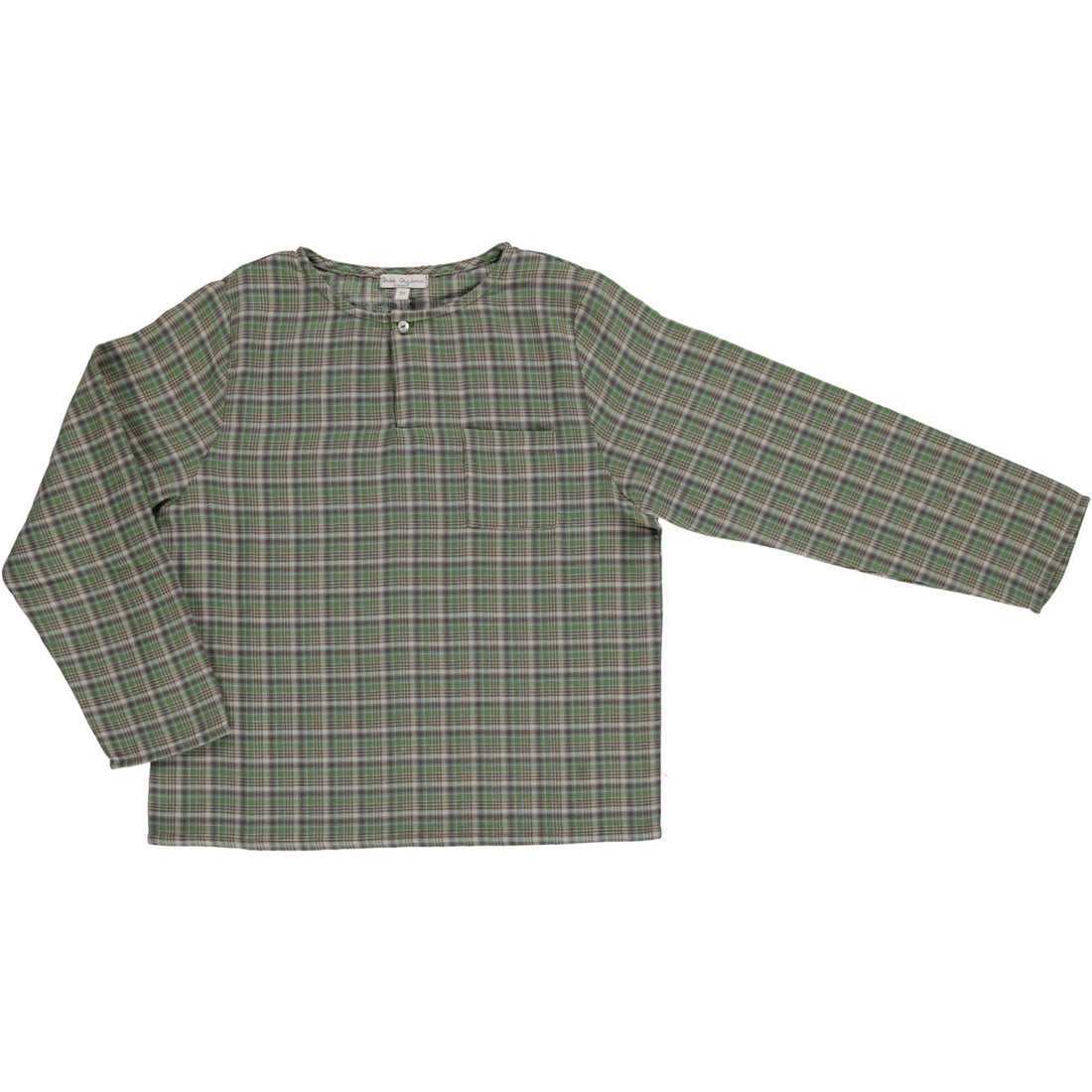Bebe Organic  Green Tartan Jean Shirt