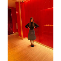 Estee Grey Tweed Pocket Front Skirt