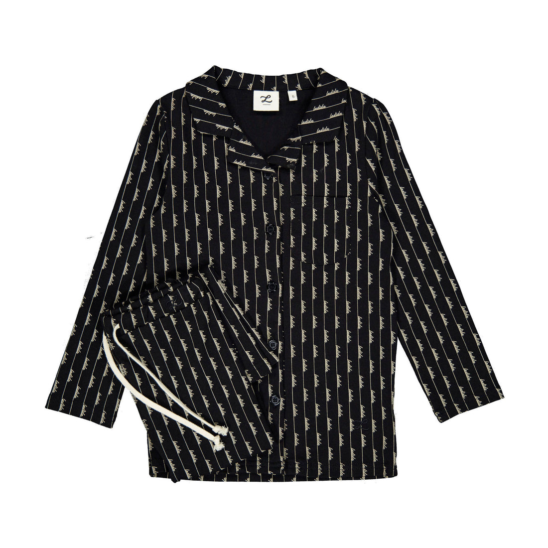 L by Ladida Black Grandpa Pajama Set