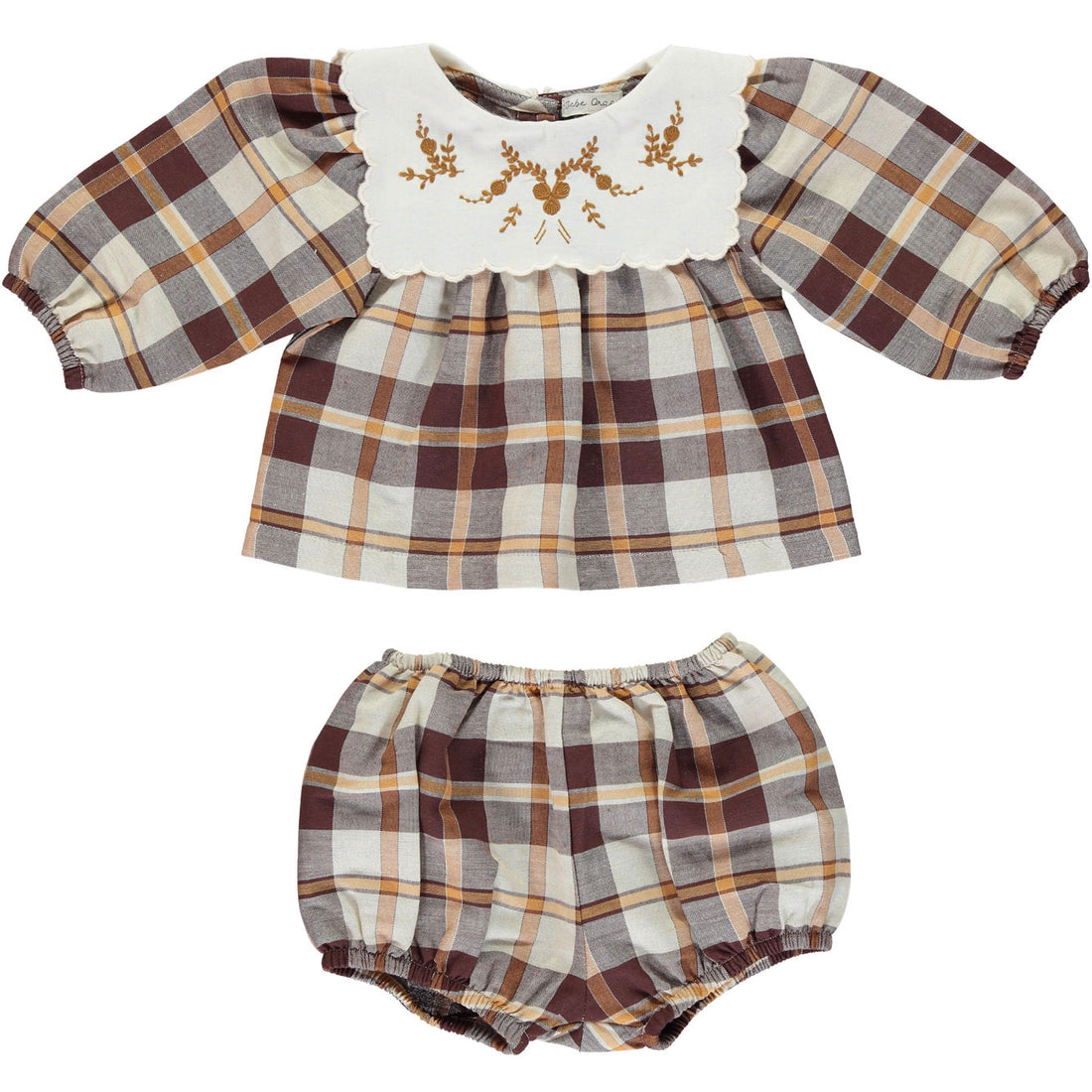 Bebe Organic  Nostalgia Check Louisa Baby Set