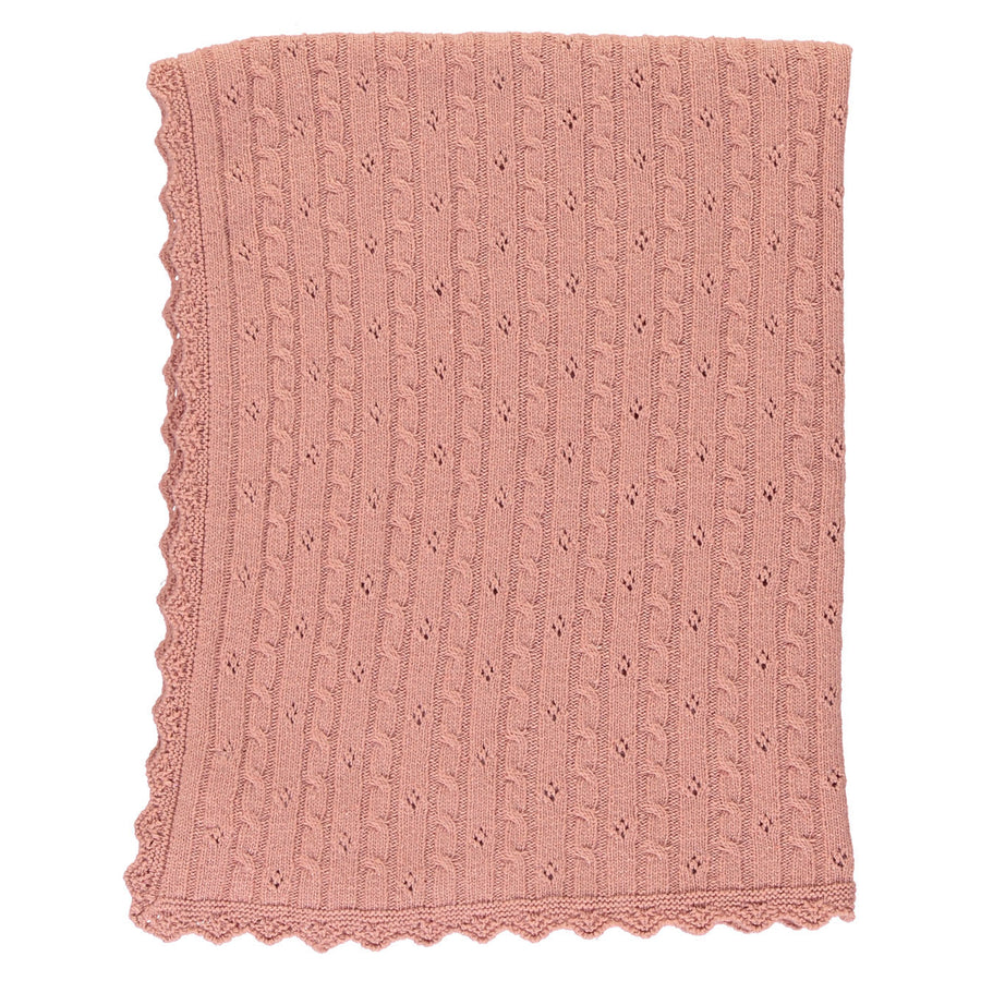 Bebe Organic  Antique Rose Loulou Blanket