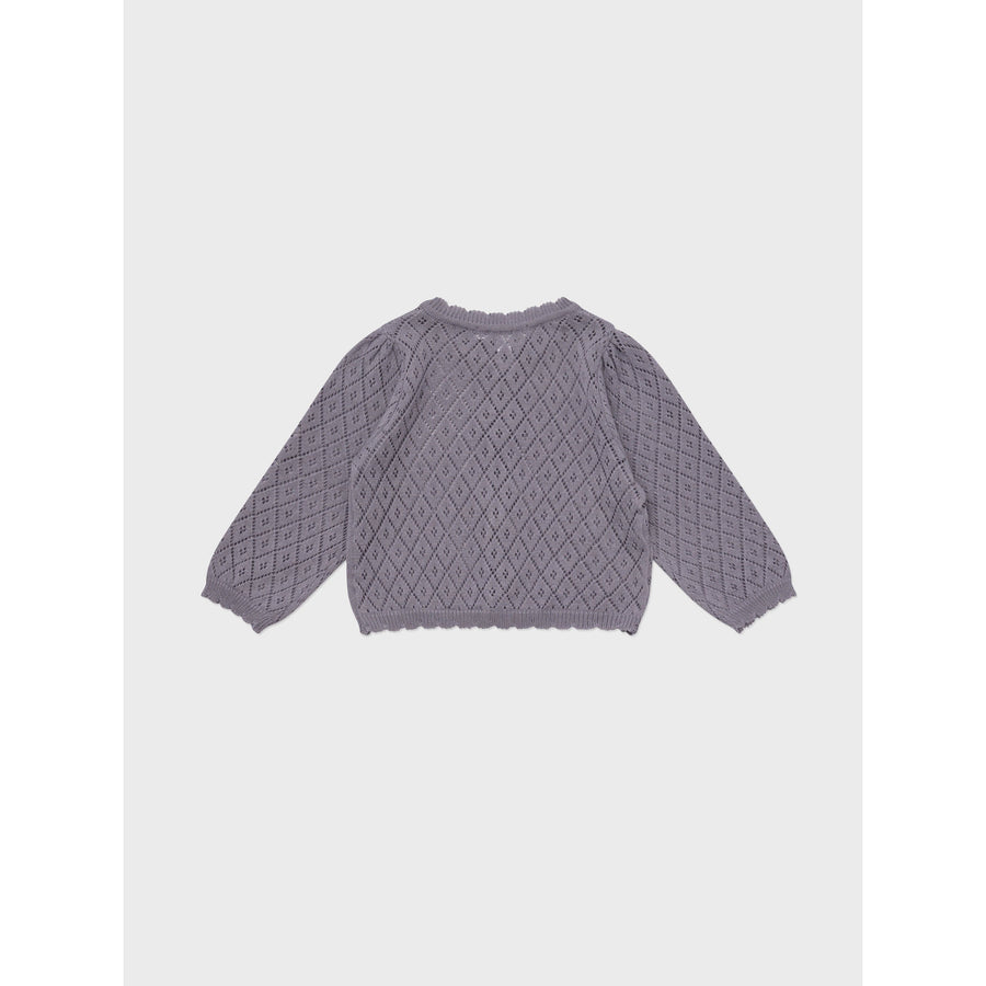 Louisiella Purple Baby Lupine Knit Cardigan