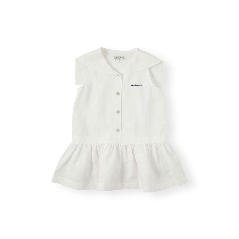 Bene Bene Ivory Marine Linen Dress