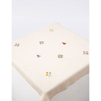 Lagomoro Ivory Embroidered Blanket