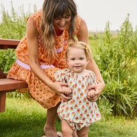Pink Chicken Blue Dahlia Baby Willow 2 Piece Set