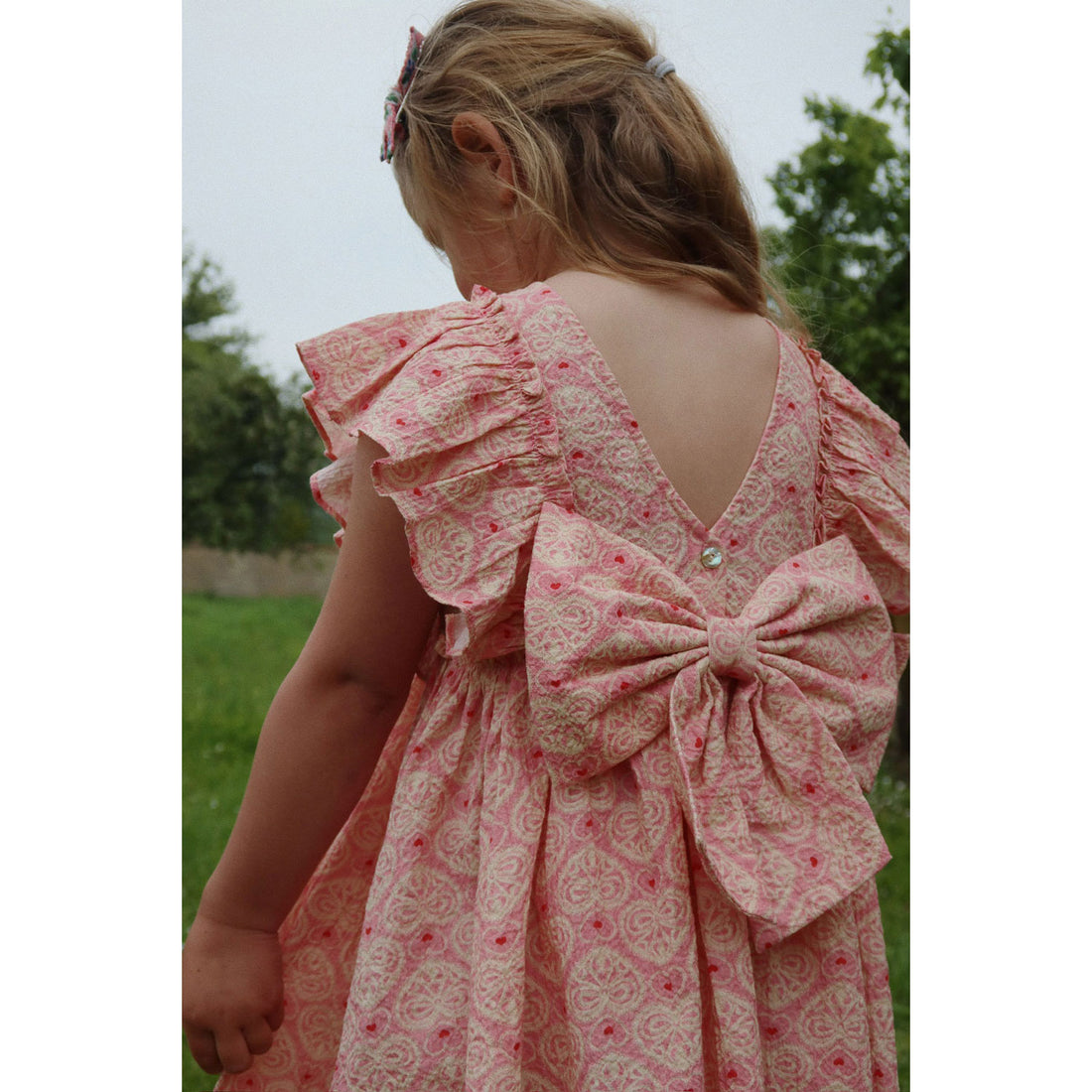 Konges Slojd Pink Ava Bow Dress