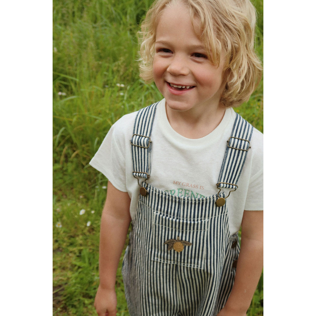 Konges Slojd Navy Stripe Fender Overalls