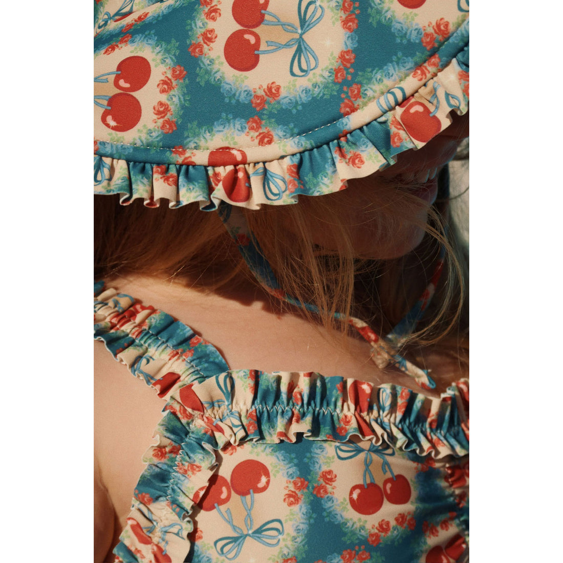 Konges Slojd Blue Cherry Bow Maya Swimsuit