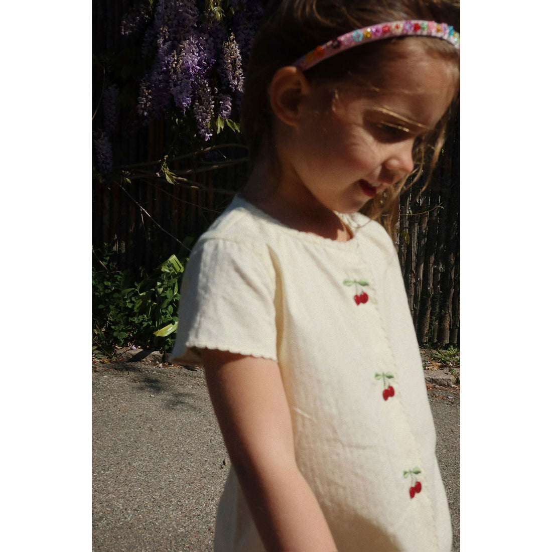 Konges Slojd Cloud Cream Evia Cherry Dress