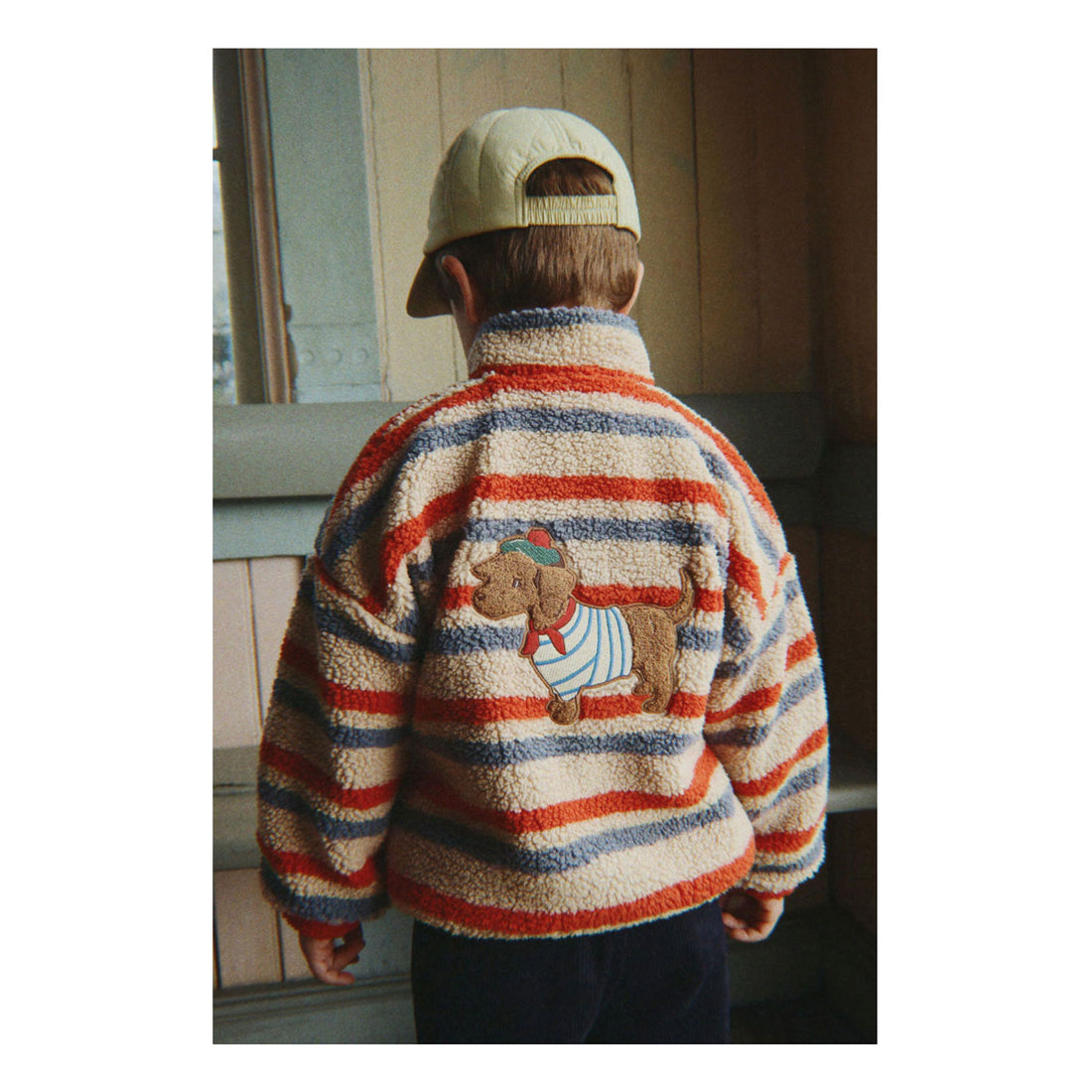 Konges Slojd  Tangerine Stripe Jody Embroidery Teddy Jacket