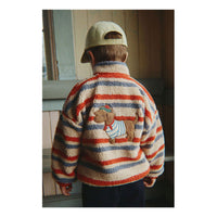 Konges Slojd  Tangerine Stripe Jody Embroidery Teddy Jacket
