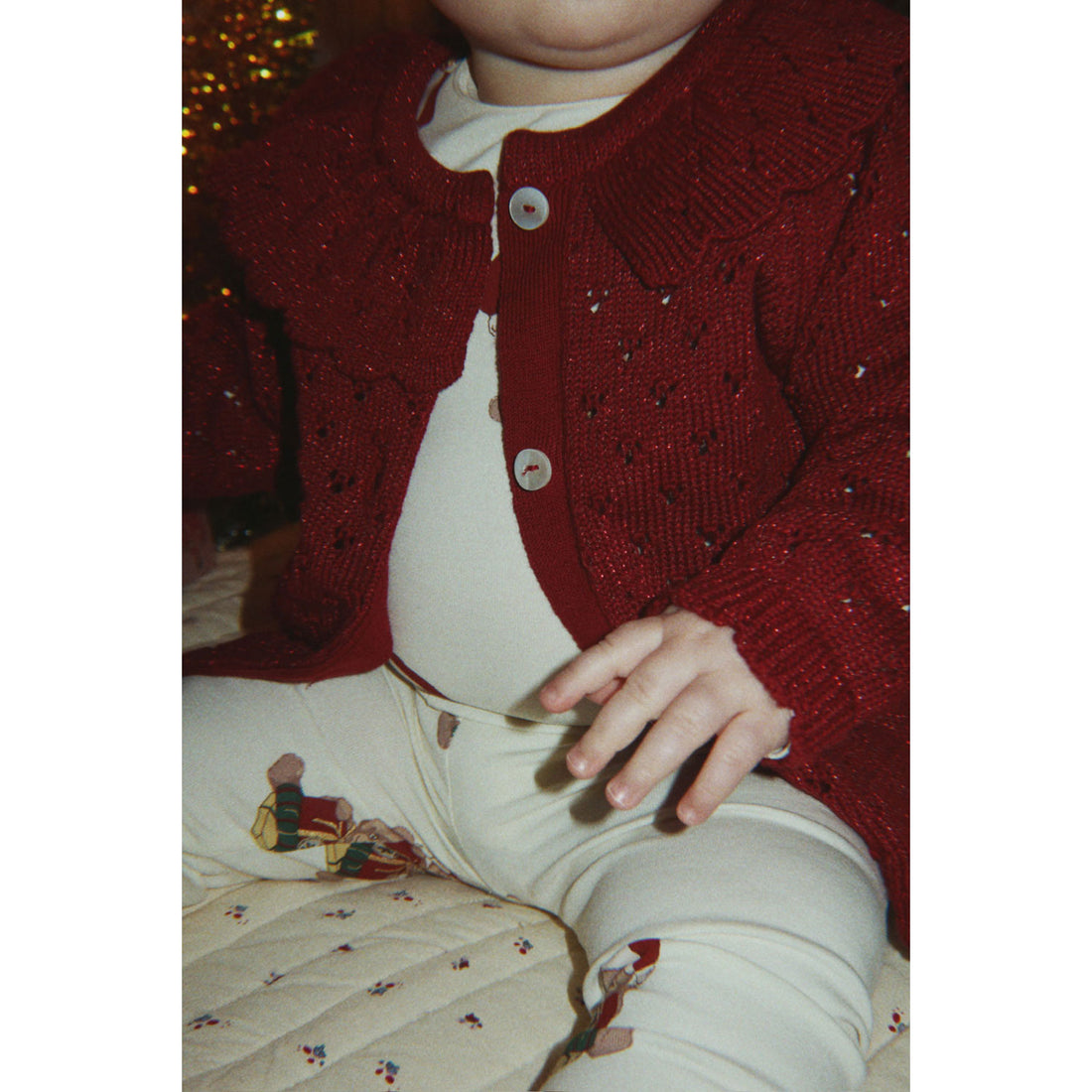 Konges Slojd  Red Dahlia Holiday Cardigan