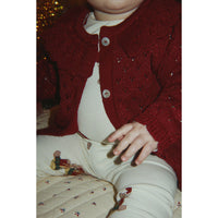Konges Slojd  Red Dahlia Holiday Cardigan