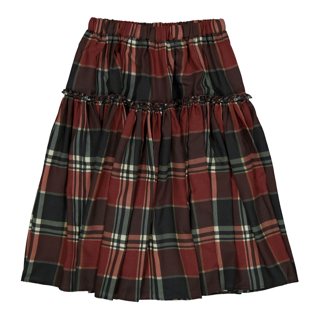 Olivia Rohde Brown/Green Plaid Skirt