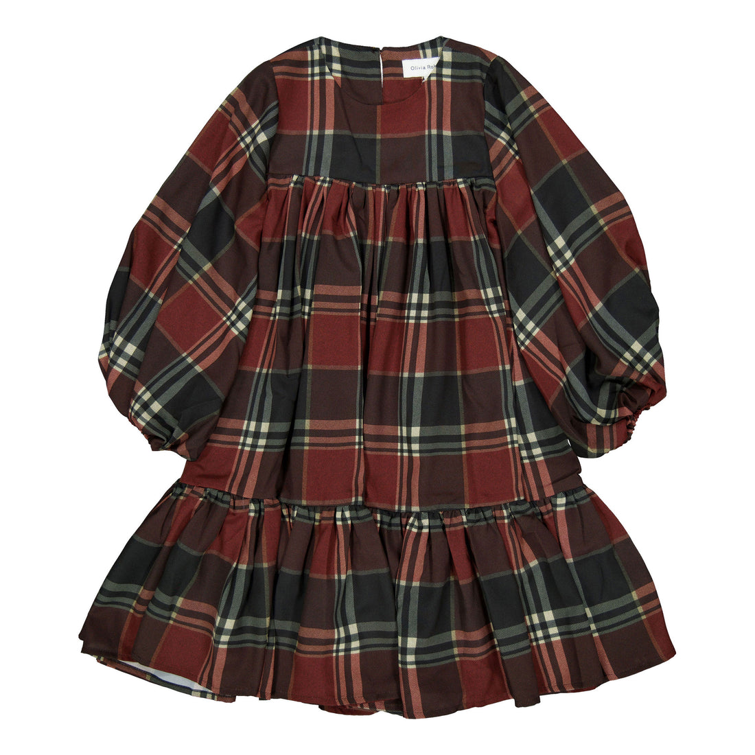 Olivia Rohde Brown/Green Plaid Dress