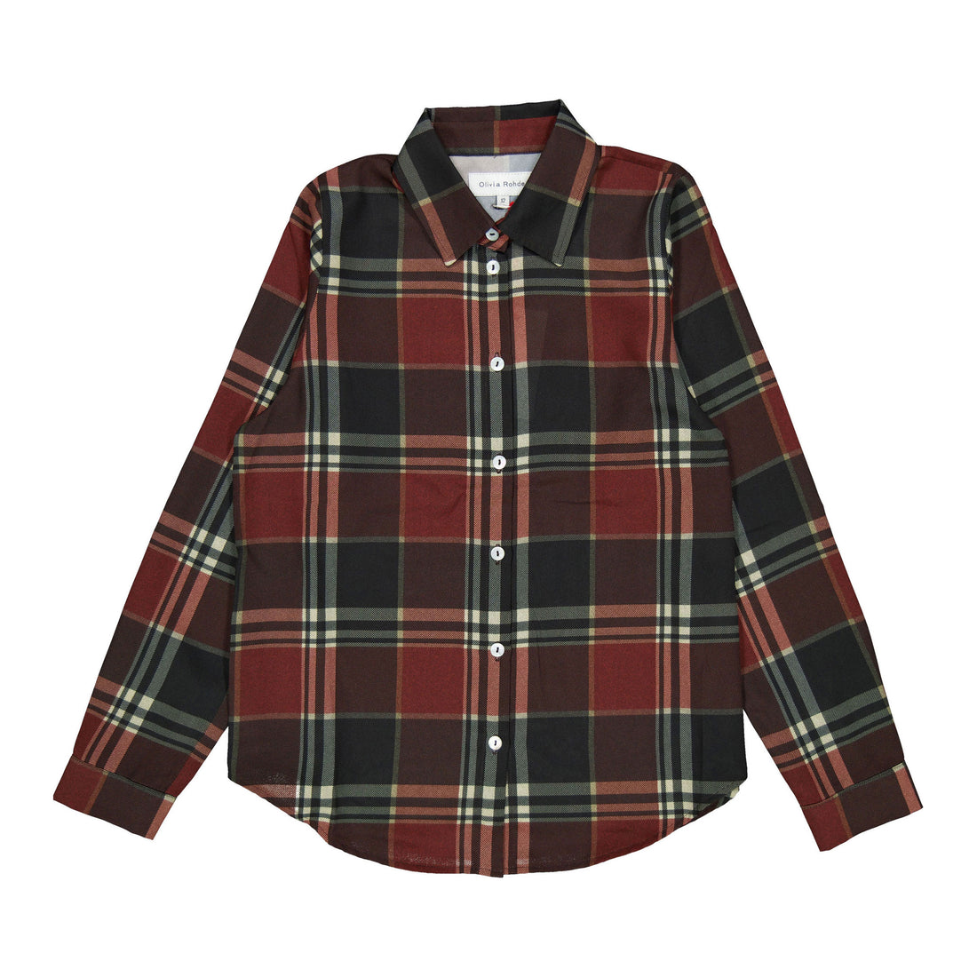 Olivia Rohde Brown/Green Plaid Top