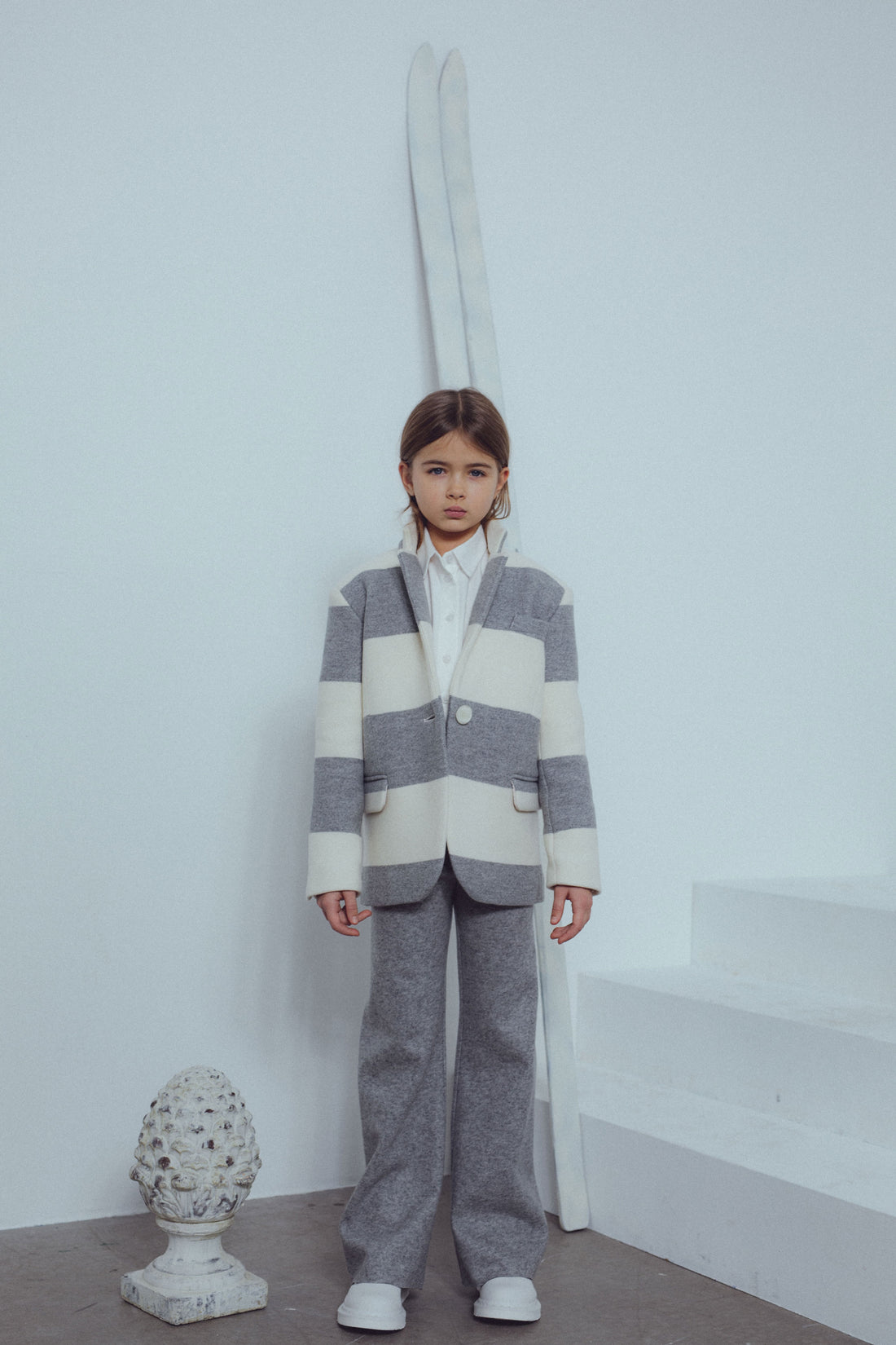 Unlabel Milk/Grey Stripes Blazer