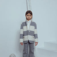Unlabel Milk/Grey Stripes Blazer