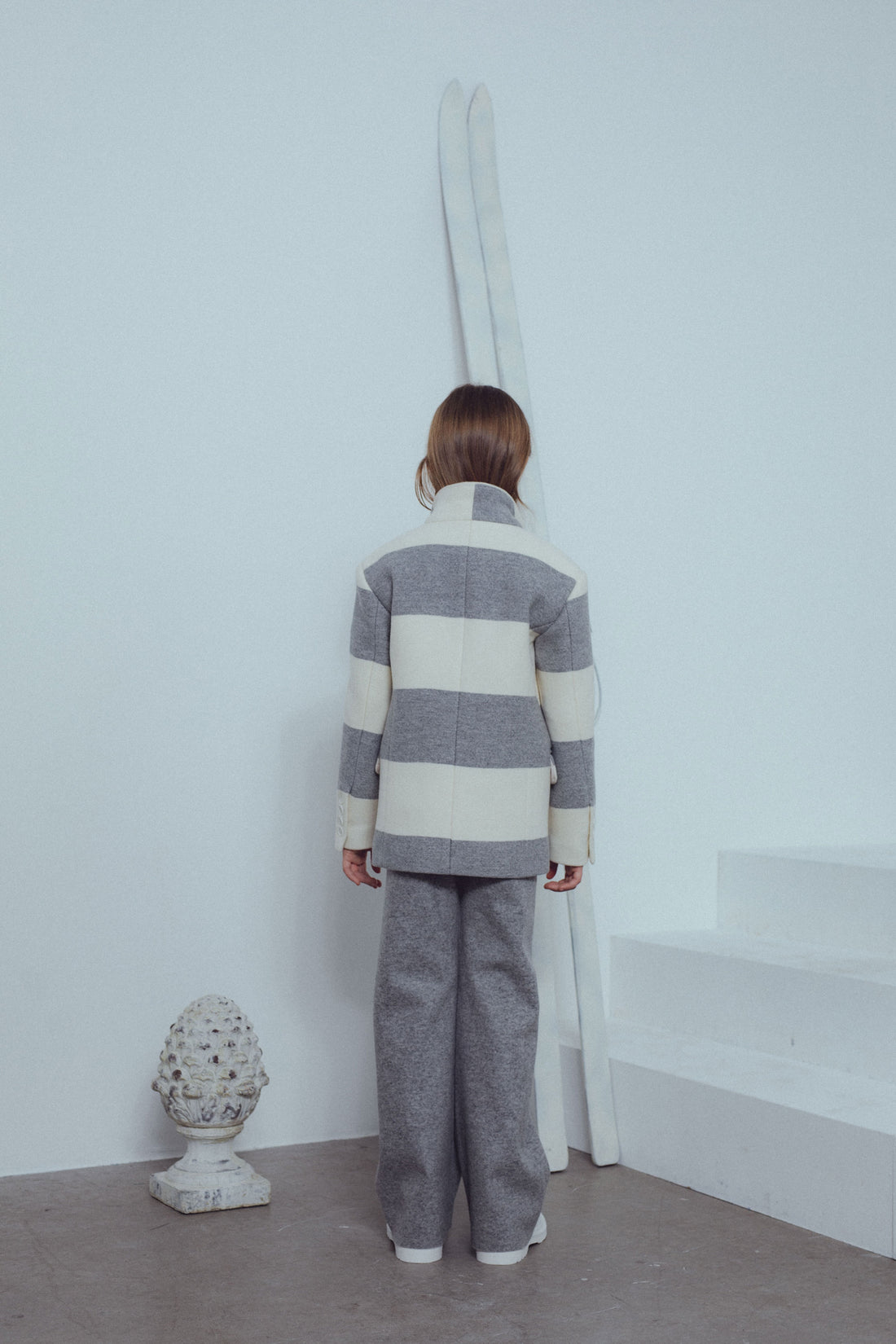 Unlabel Milk/Grey Stripes Blazer