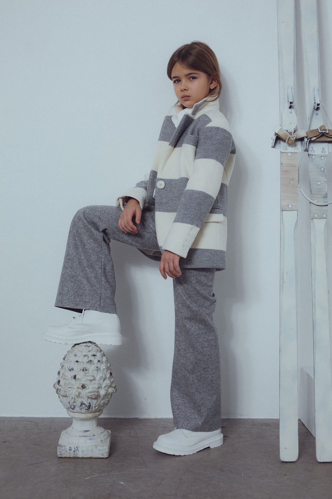 Unlabel Milk/Grey Stripes Blazer