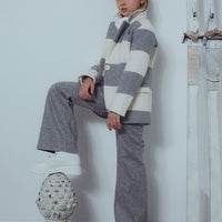 Unlabel Milk/Grey Stripes Blazer