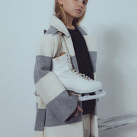 Unlabel Milk/Grey Stripes Coat