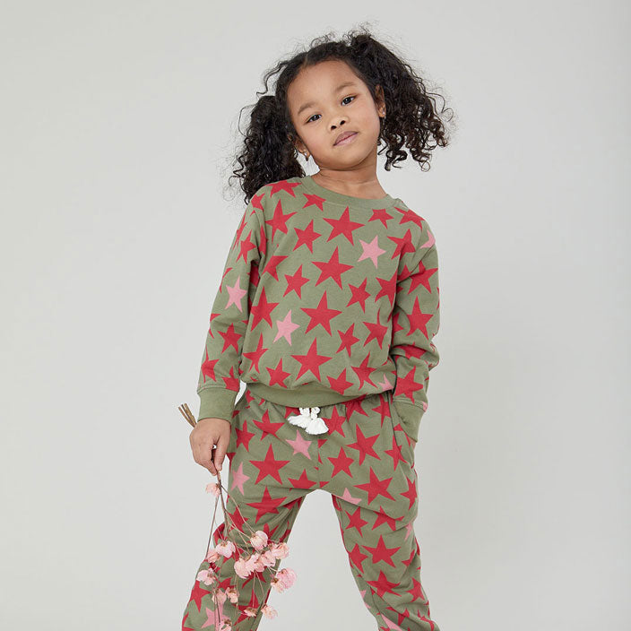 Pink Chicken Green Star Organic Sweatshirt