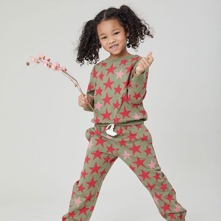 Pink Chicken Green Star Organic Sweatshirt