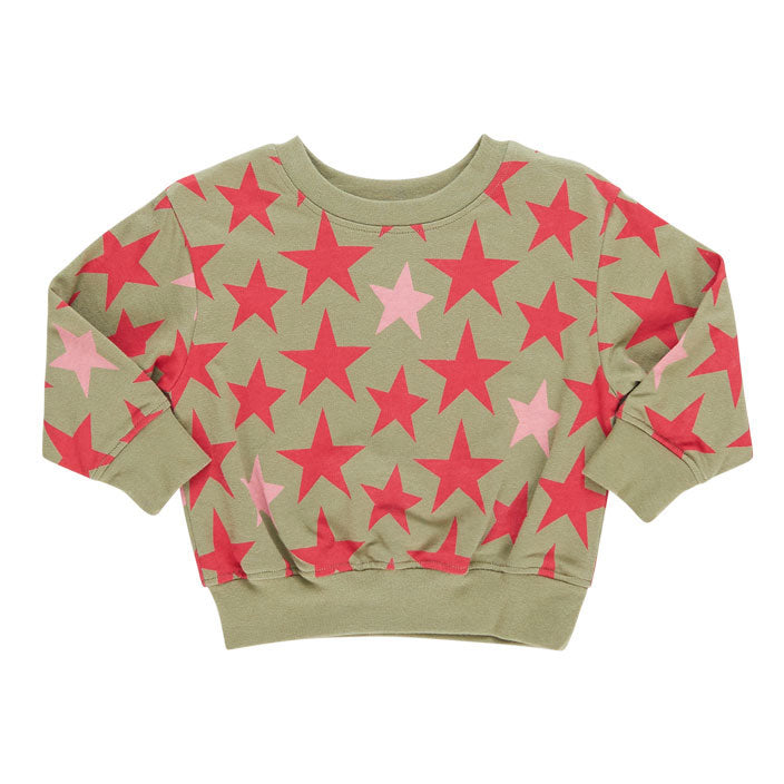 Pink Chicken Green Star Organic Sweatshirt