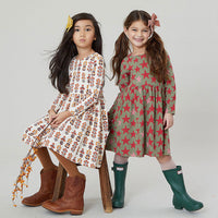 Pink Chicken Fall Field Floral Organic Steph Dress