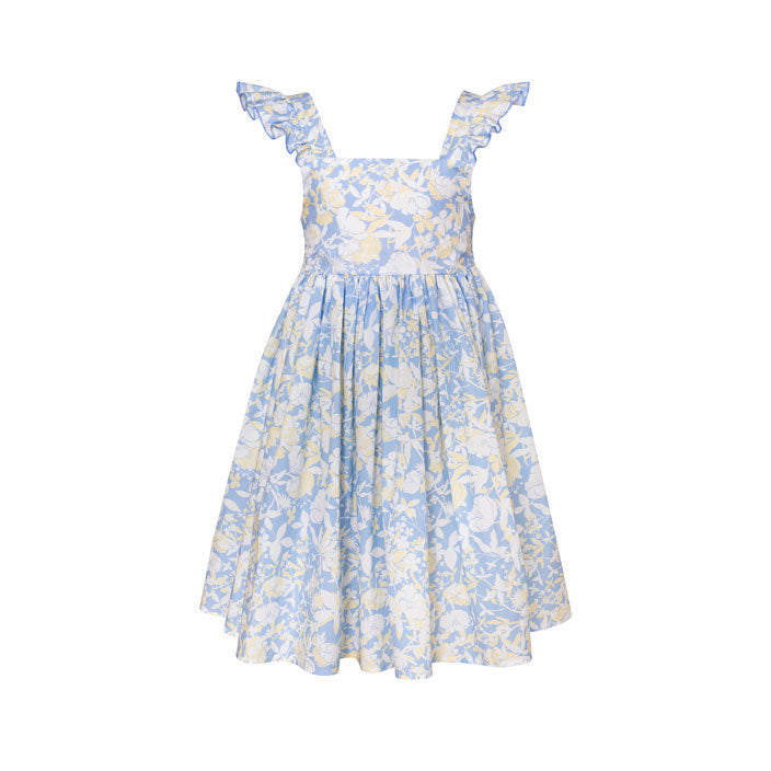 Paade Mode Blue Anemone Cotton Tie Back Dress