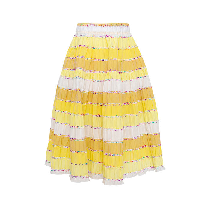 Paade Mode Yellow Sunrise Cotton Skirt