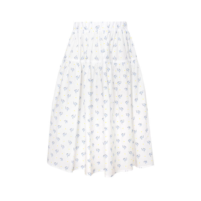 Paade Mode White Pearl Cotton Skirt – Ladida
