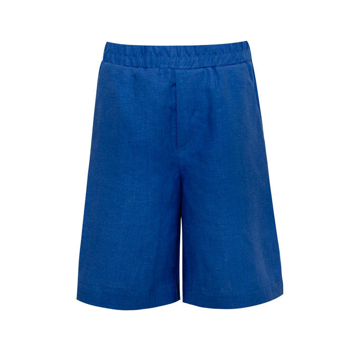 Paade Mode Blue Cruise Classic Linen Shorts