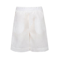 Paade Mode White Cruise Classic Linen Shorts