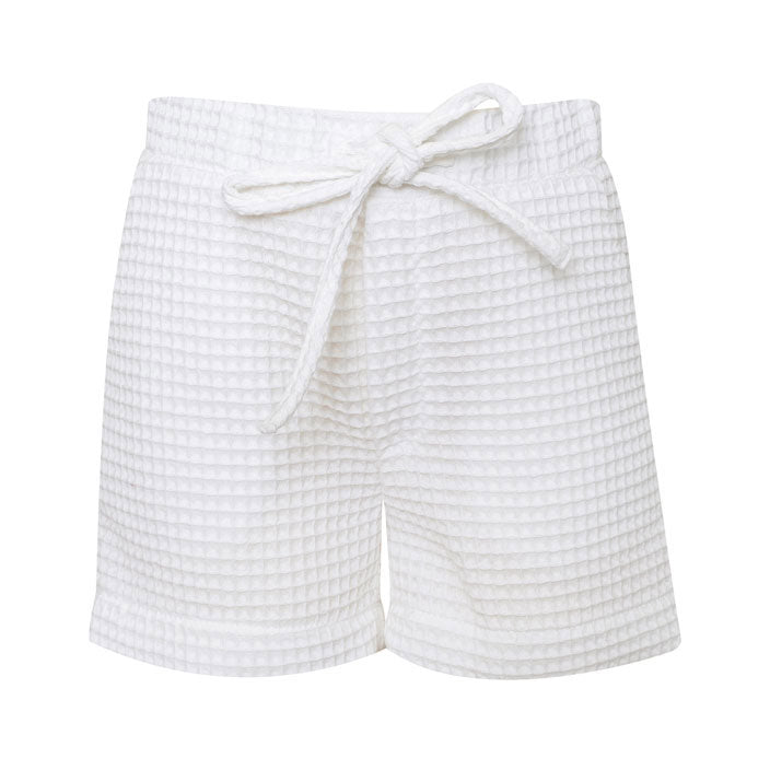 Paade Mode White Mari Cotton Shorts