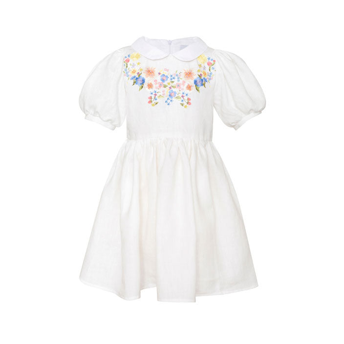 Paade Mode White Cruise Ties Linen Dress