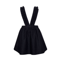 Paade Mode Dark Blue Onyx Ties Wool Skirt