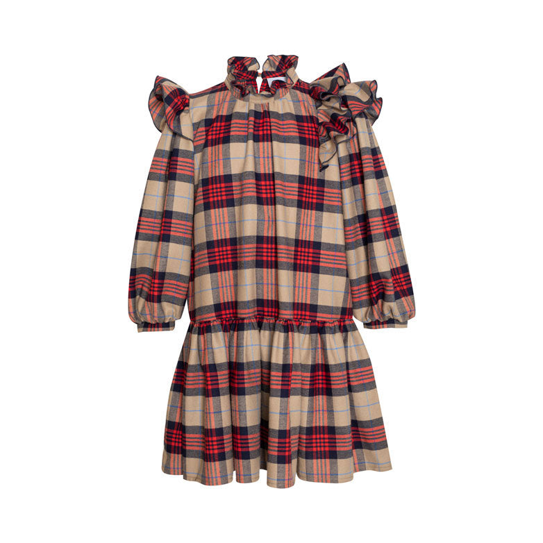 Paade Mode Red Plaid Tartan Dress