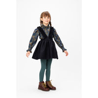 Paade Mode Dark Blue Onyx Ties Wool Skirt