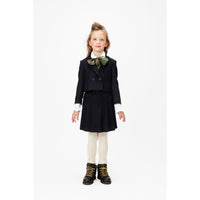 Paade Mode Dark Blue Wool Crop Onyx Jacket