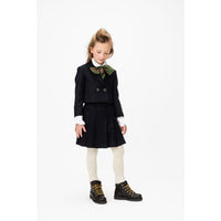 Paade Mode Dark Blue Wool Crop Onyx Jacket