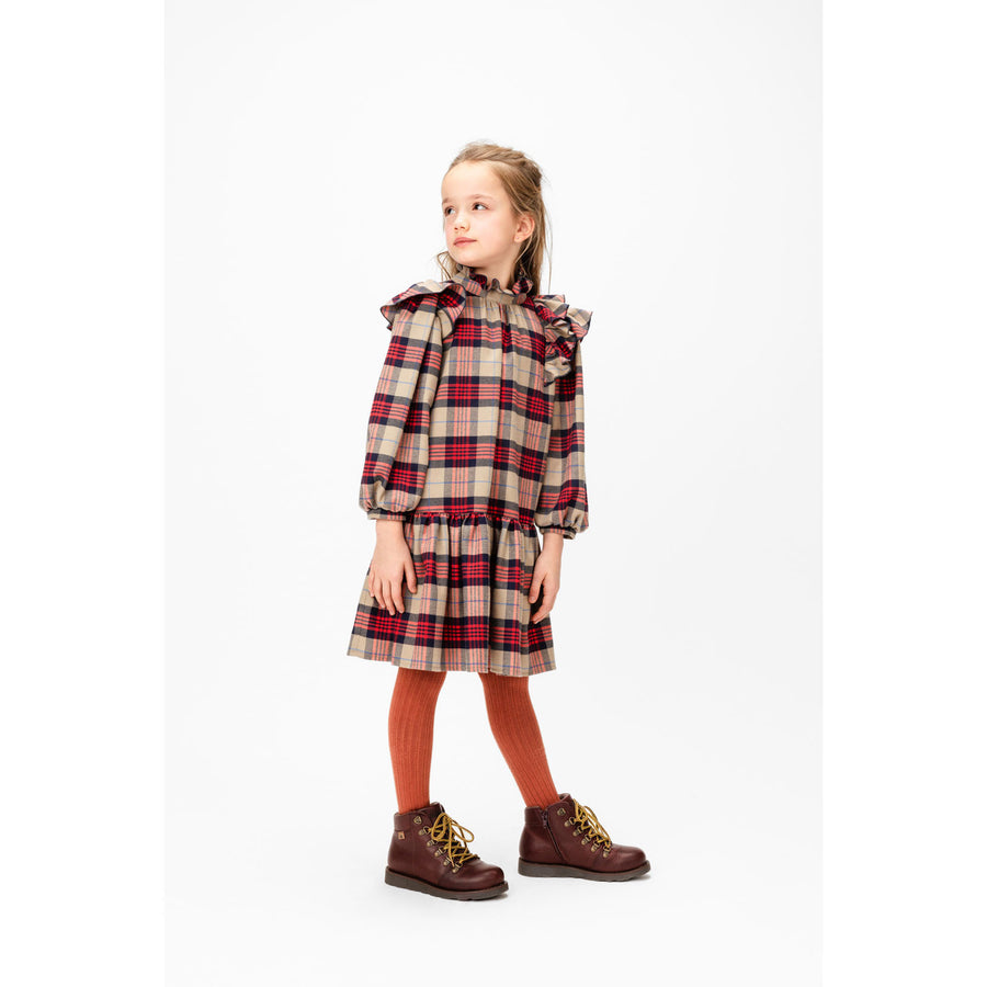 Paade Mode Red Plaid Tartan Dress