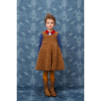 Paade Mode Brown Bonbon Teddy Pinafore Dress