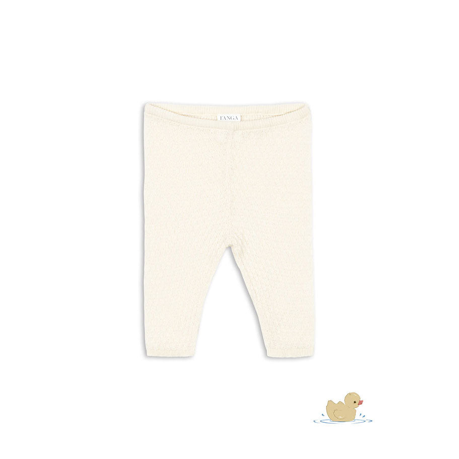 FANGA FONTANA Antique White Venti Pointelle Pants