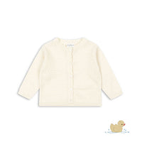 FANGA FONTANA Antique White Venti Pointelle Cardigan