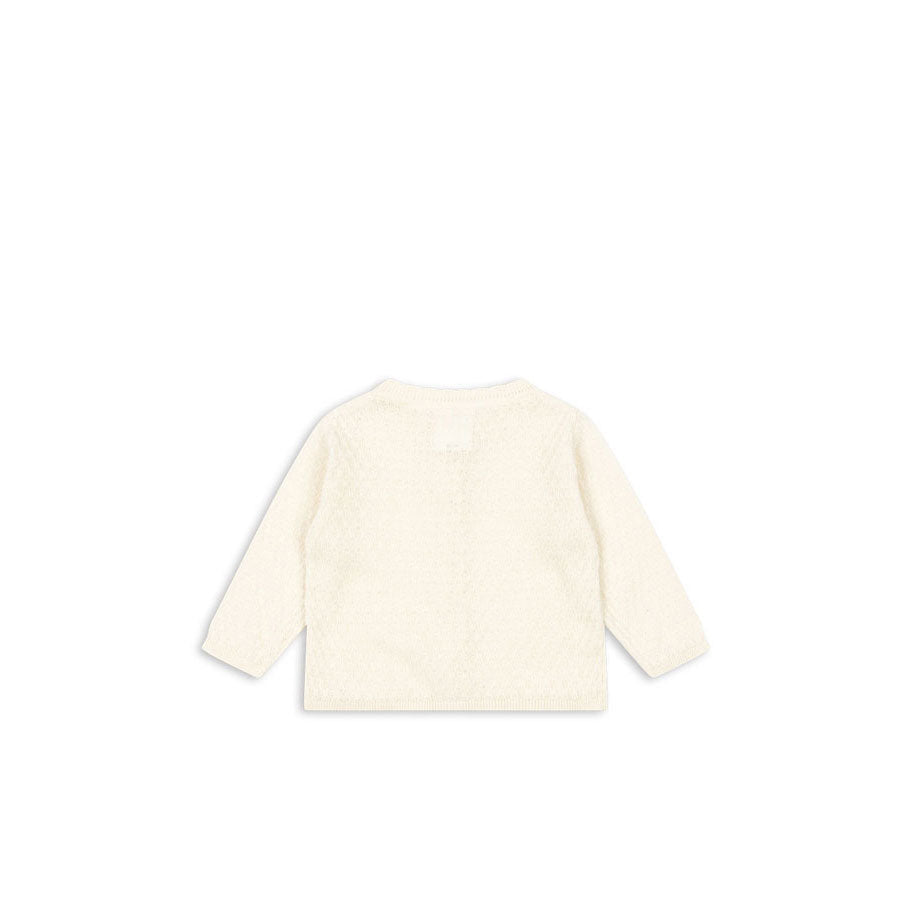 FANGA FONTANA Antique White Venti Pointelle Cardigan