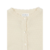 FANGA FONTANA Antique White Venti Pointelle Cardigan
