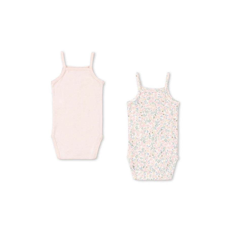 FANGA FONTANA Meadow Floral/Pink Fio 2 Pack Strap Bodysuit